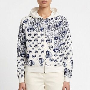 AUTH! DIOR Cherry Blossom zip-up hoodie jacket